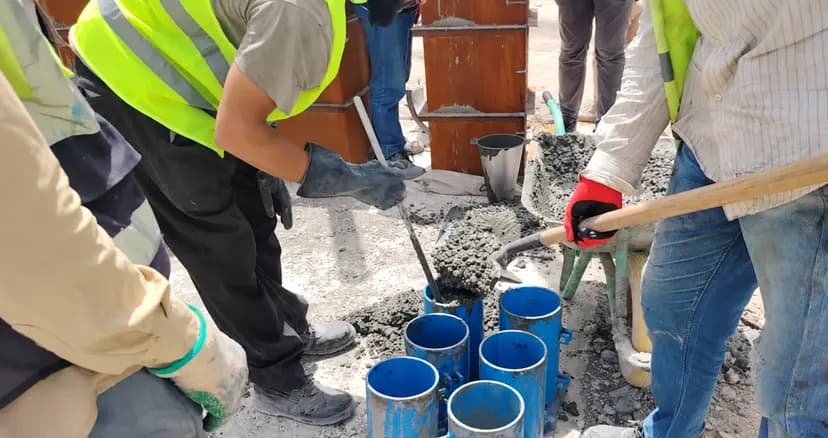 تجهيز عينات الخرسانة من أرشيف هامات